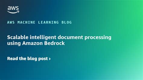 Scalable intelligent document processing using Amazon Bedrock | AWS ...