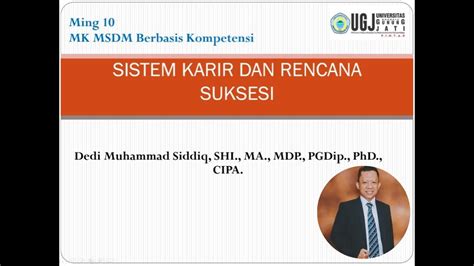 MSDM BK Ming 10 Sistem Karir Dan Rencana Suksesi YouTube