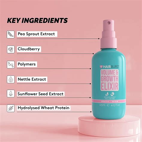 Hairburst Hair Volume Growth Elixir Heat Protection Volumizing