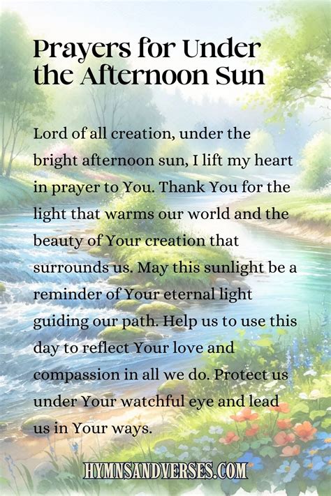 Afternoon Prayer: 33 Beautiful Ideas | Hymns and Verses