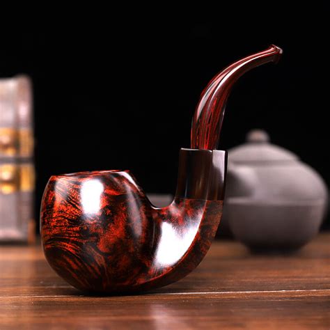 Muxiang Smooth Deep Ruby High End Brandy Briarwood Tobacco Pipe