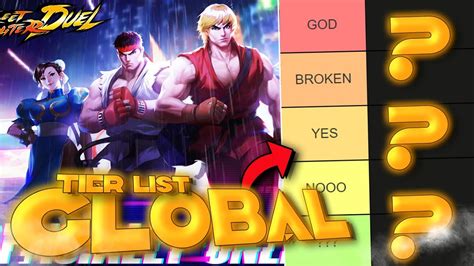 NEW GLOBAL STREET FIGHTER DUEL TIER LIST Who To Reroll For YouTube