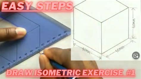 How To Draw An Isometric Projection Isometric Square Exercise 1