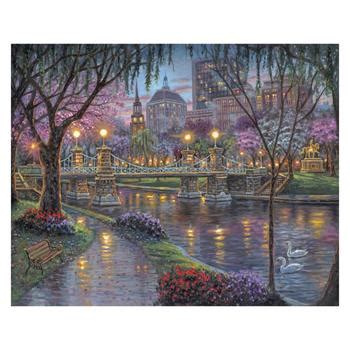 Robert Finale Boston Lagoon Bridge Hand Signed Artist Embellished