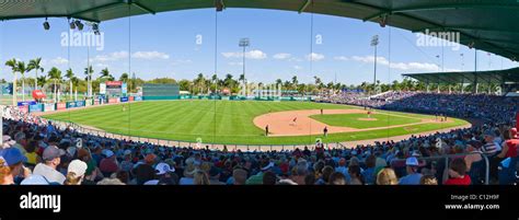 Boston Red Socks Baseball Spring Training Game At City Of Palms Park In