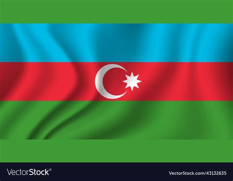 Flag of azerbaijan azerbaijani national symbol Vector Image