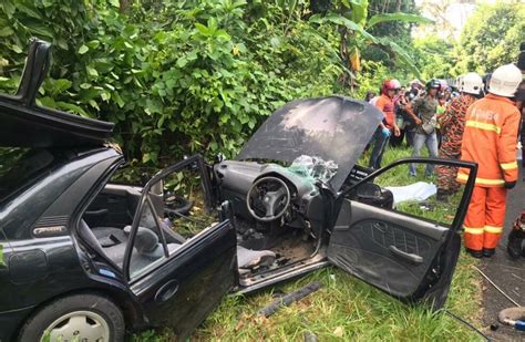 tiga maut kemalangan kereta motosikal kosmo digital