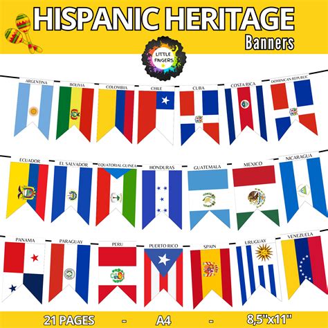 Hispanic Heritage Month Flags