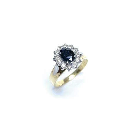 Second Hand Sapphire Diamond Ring In Ct Yellow Gold J A