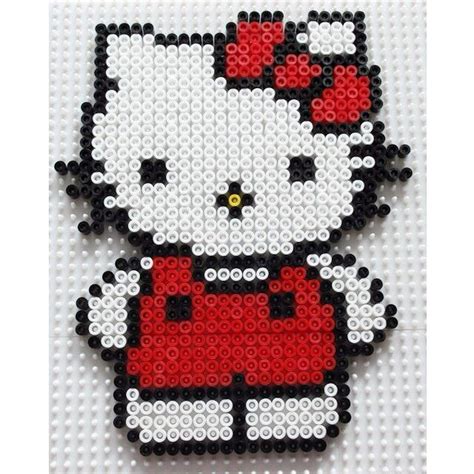 Hello Kitty Perler Beads By Misslildballe Perler Bead Art Perler Bead Patterns Iron Beads