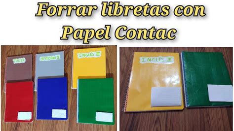 Cómo forrar libretas con papel contact Rápido y sin estrés Regreso