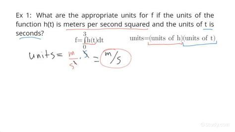 Determining The Correct Unit For Area Defined As An Accumulation Of A