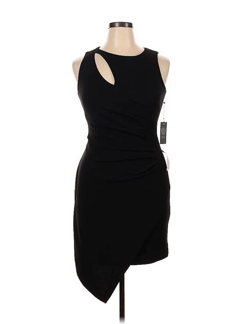 Vince Camuto Solid Black Cocktail Dress Size 10 68 Off ThredUp