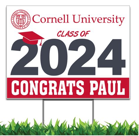 Cornell University Graduation Lawn Sign