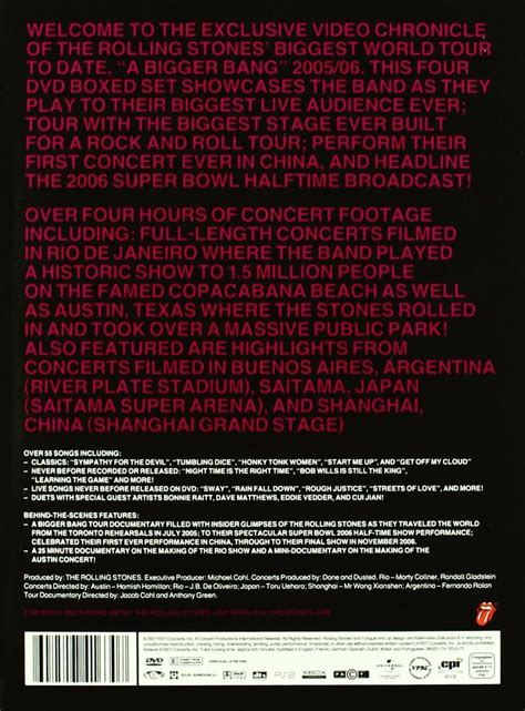 Rolling Stones The Biggest Bang Los Rolling Stones Bigbang Dvd