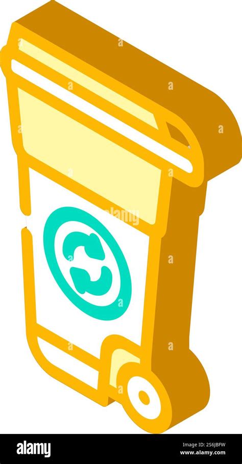 Waste Tank Compost Isometric Icon Vector Waste Tank Compost Sign