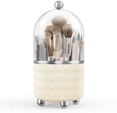 Amazon Rosoenvi Makeup Brush Holder Organizer 360 Rotating