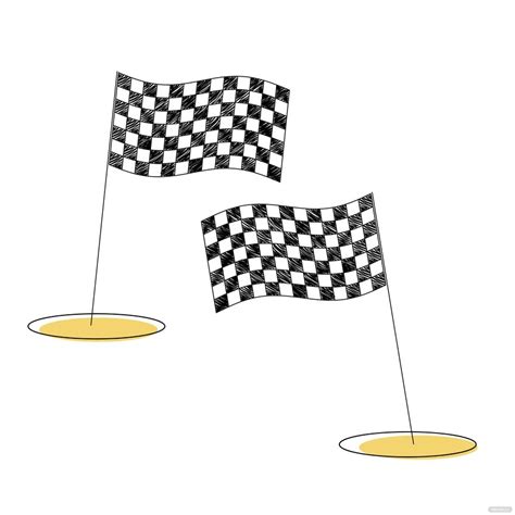 Checkered Flag Line Vector In Illustrator SVG EPS PNG