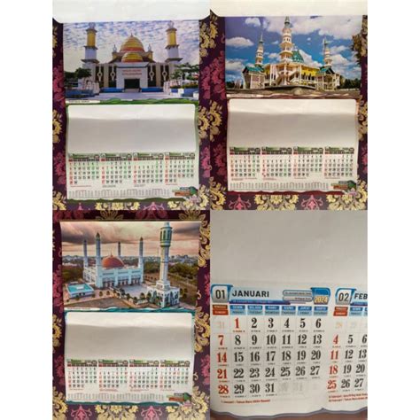 Jual KALENDER CATUR WULAN AO Dinding 1 Lembar 4 Bulan 2024 Shopee