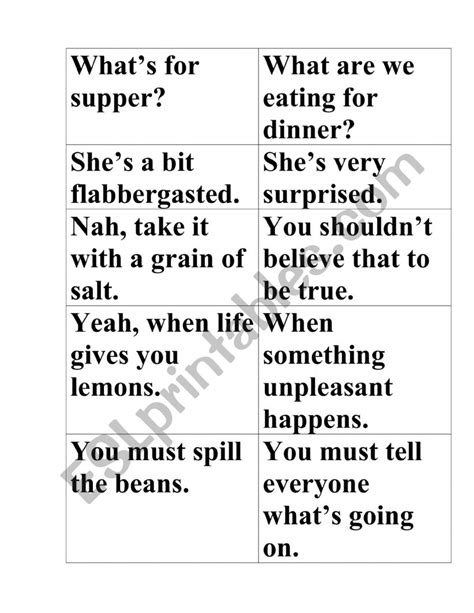 English Phrases Domino Esl Worksheet By Teacher Kevin Tw