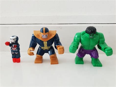 Marvel Avengers Minifigs Thanos And Hulk Bigfigs Bootleg Not Lego