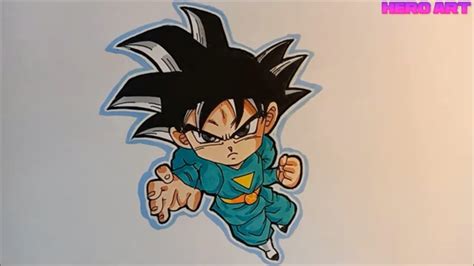 Hướng Dẫn Vẽ Goku Chibi Ui Trở Về Với Sức Mạnh Của Một Vị Thần Youtube