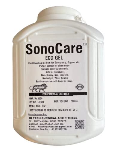 Otica Sonocare Ecg Gel Ltr Pack Of Amazon In Health Personal Care