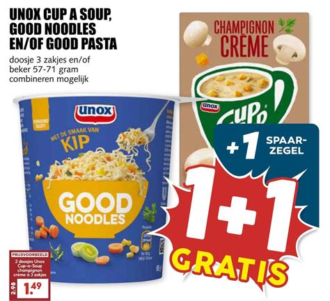 Unox Cup A Soup Good Noodles En Of Good Pasta Aanbieding Bij Mcd