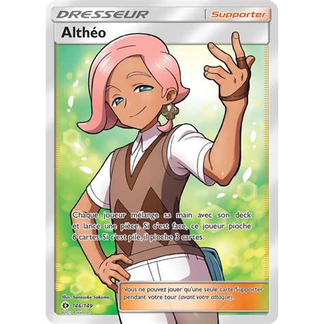 Althéo Carte Dresseur Full Art 146 149 Sl1 Carte Pokémon Rare