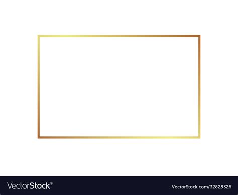 Gold Frame Border Golden Thin Boarder Royalty Free Vector