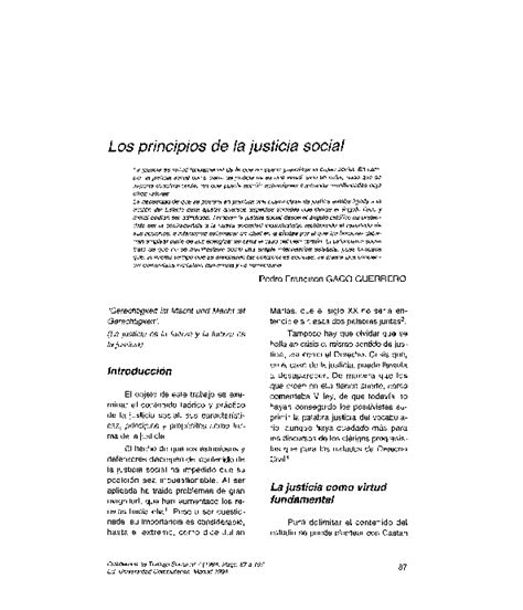 Pdf Los Principios De La Justicia Social