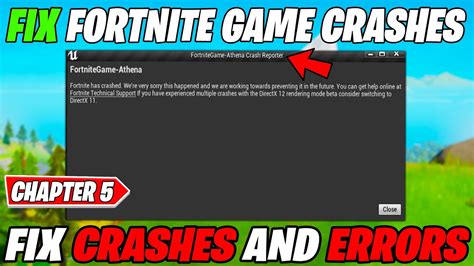 How To Fix Fortnite Crashes In Chapter 5 Easy Steps For Fortnite Game