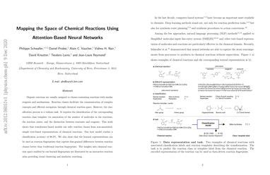 Mapping The Space Of Chemical Reactions Using Attention Based Neural