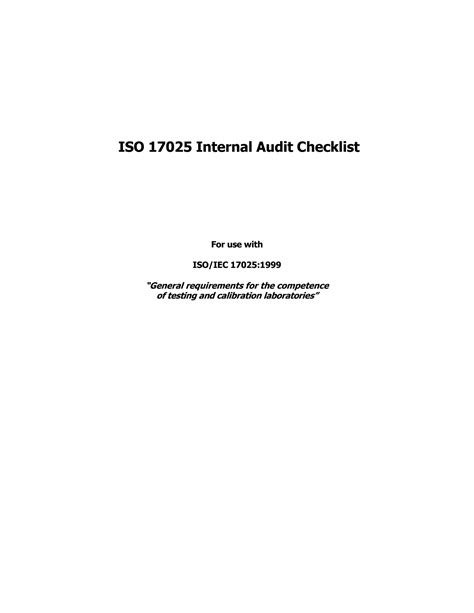 Solution Iso Internal Audit Checklist Studypool