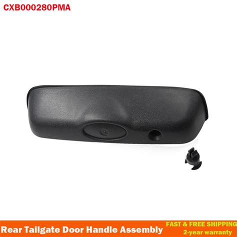 Rear Tailgate Door Handle Assembly Black For Land Rover Freelander