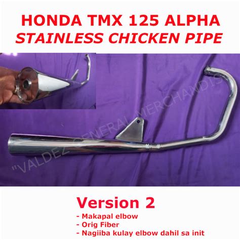 Honda Tmx Alpha Stainless Chicken Pipe Version With Holder