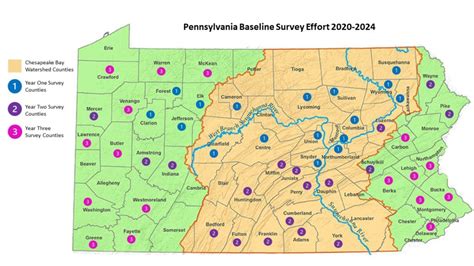 Baseline Survey Effort County Map Pennsylvania Historic Preservation