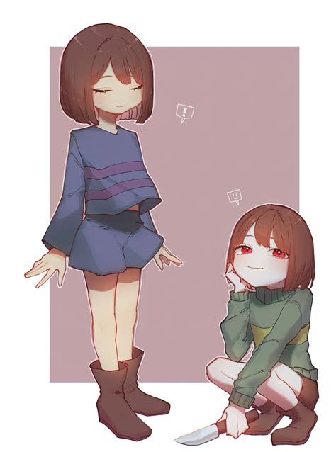 щ 0 Frisk Chara Anime Is Real Undertale персонажи