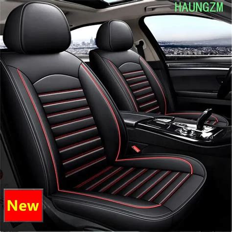 Black Red Leather Car Seat Covers For Honda Civic 2006 2011 Fit Accord 7 Crv 2008