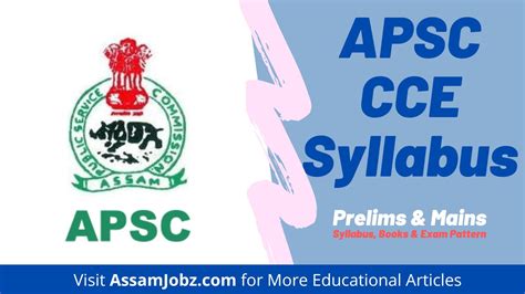 APSC CCE Syllabus 2025 Prelims Mains Syllabus Exam Pattern