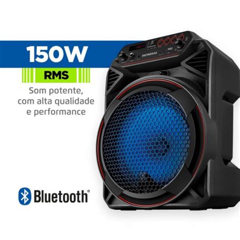 Caixa de Som Mondial CM 150 Amplificada Connect Party Plus em Promoção