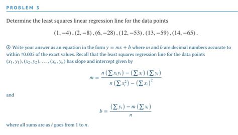 Least Squares Regression Line Equation Formula - Tessshebaylo