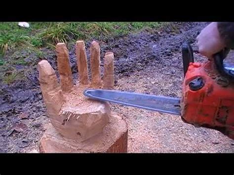 Hand Chainsaw Carving Schnitzen Mit Der Motors Ge Youtube