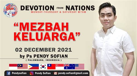 Devotion From Nations Ps Pendy Sofian Palembang Indonesia Youtube