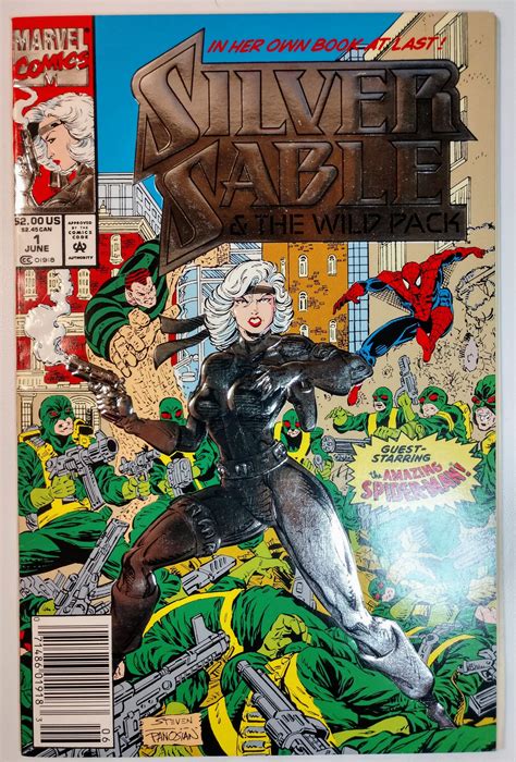 Silver Sable And The Wild Pack 1 7 0 1992 NEWSSTAND 1st Solo Series