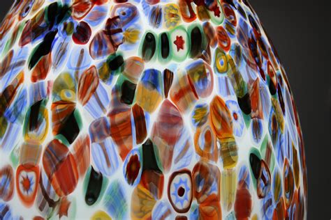 1295 Murano Hand Blown Murrina Floor Lamp Egg Lamp Millefiori Edition For Sale At 1stdibs