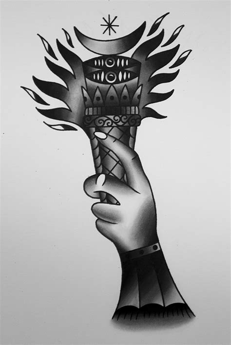 Traditional Torch Tattoo Design By Genotas On Deviantart