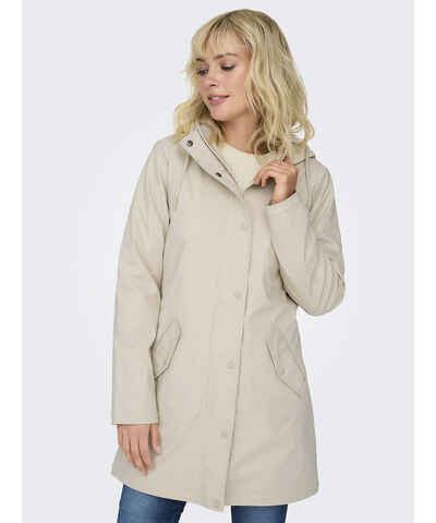 Nude γυναικεία παρκά καπιτονέ με κουμπιά GLAMI gr