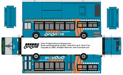 Sp Papel Modelismo Papercraft Bus Orion Vii Hev