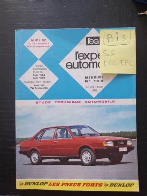 REVUE TECHNIQUE AUDI 80 C CL GL Formule E 1300 1600 Rta Audi 80 1 3 1 6